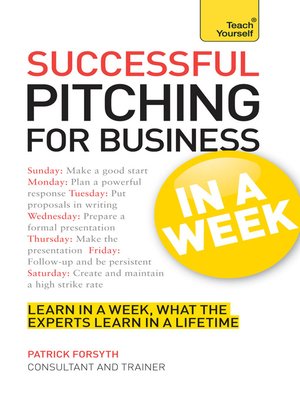 cover image of Successful Pitching For Business In A Week